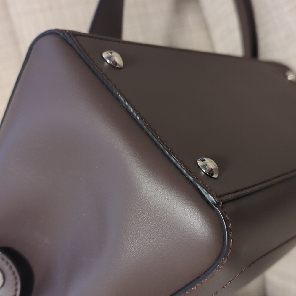 Fendi Dotcom Leather Shoulder Bag with Silver Hardware - Picture 9 of 16